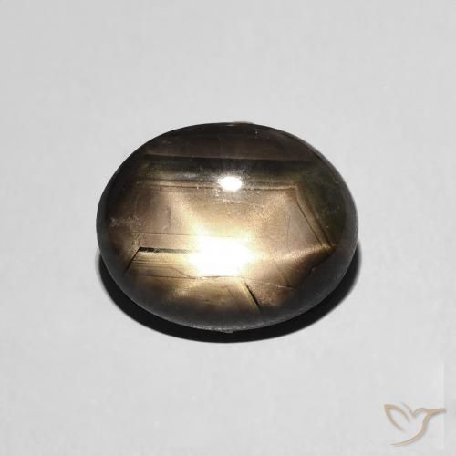 3.97ct Natürlicher Schwarz Sternsaphir, Oval, Lichtundurchlässig