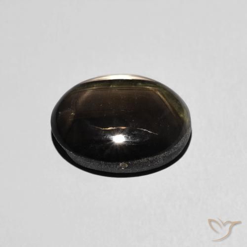 9,17 ctw natürlicher Schwarz Sternsaphir, Oval, Lichtundurchlässig
