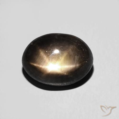 4.05ct Natürlicher Schwarz Sternsaphir, Oval, Lichtundurchlässig