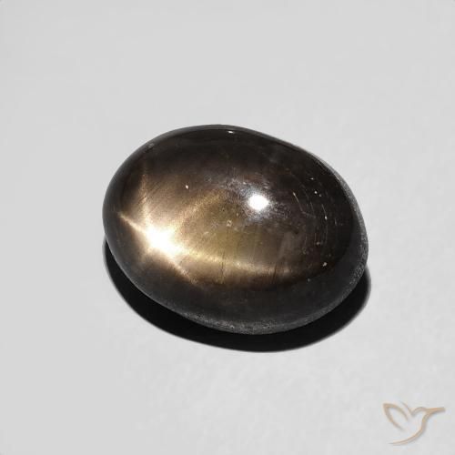 9,17 ctw natürlicher Schwarz Sternsaphir, Oval, Lichtundurchlässig