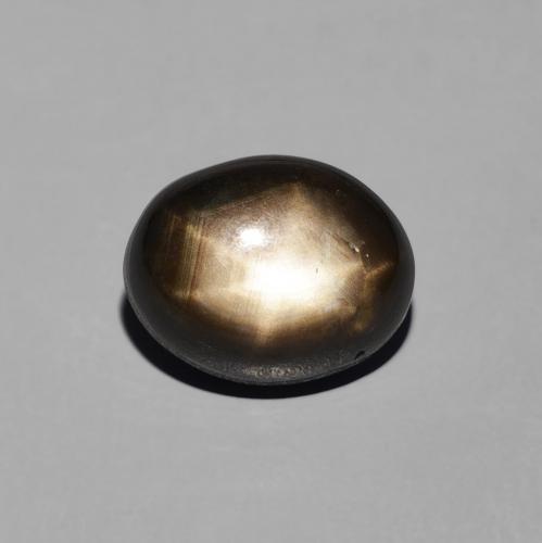 4.38ct Natürlicher Schwarz Sternsaphir, Oval, Lichtundurchlässig