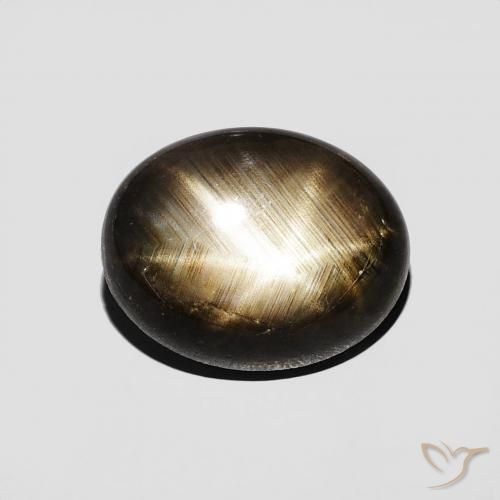 2.36ct Natürlicher Schwarz Sternsaphir, Oval, Lichtundurchlässig