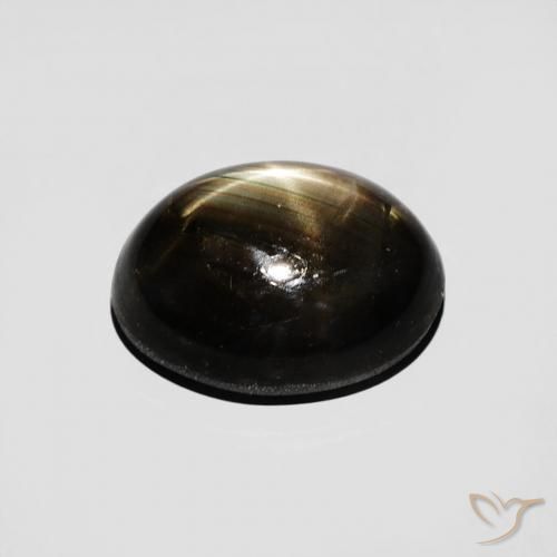 9,17 ctw natürlicher Schwarz Sternsaphir, Oval, Lichtundurchlässig