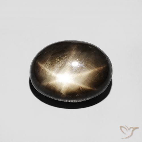 4.61ct Natürlicher Schwarz Sternsaphir, Oval, Lichtundurchlässig