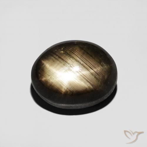 5.20ct Natürlicher Schwarz Sternsaphir, Oval, Lichtundurchlässig