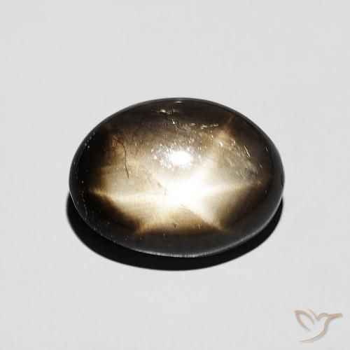 4.49ct Natürlicher Schwarz Sternsaphir, Oval, Lichtundurchlässig
