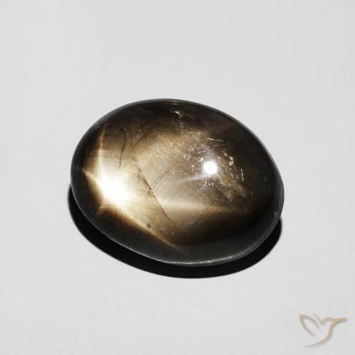 9,17 ctw natürlicher Schwarz Sternsaphir, Oval, Lichtundurchlässig