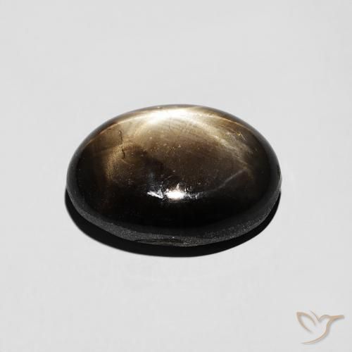 9,17 ctw natürlicher Schwarz Sternsaphir, Oval, Lichtundurchlässig