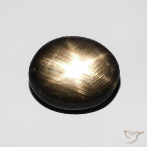 4.35ct Natürlicher Schwarz Sternsaphir, Oval, Lichtundurchlässig