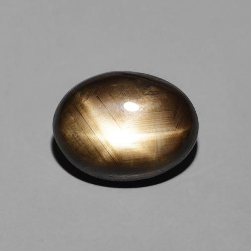 3.88ct Natürlicher Schwarz Sternsaphir, Oval, Lichtundurchlässig