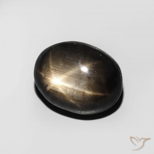 9,17 ctw natürlicher Schwarz Sternsaphir, Oval, Lichtundurchlässig