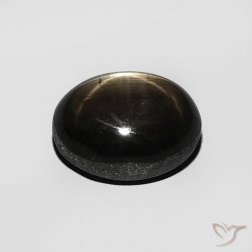 9,17 ctw natürlicher Schwarz Sternsaphir, Oval, Lichtundurchlässig