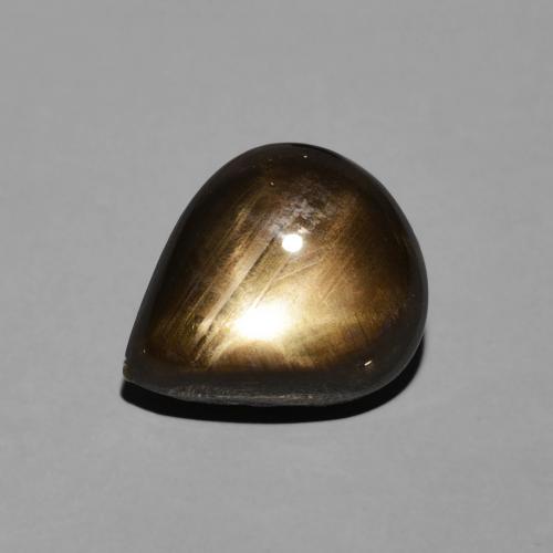 3.95ct Natürlicher Schwarz Sternsaphir, Birnenform, Lichtundurchlässig