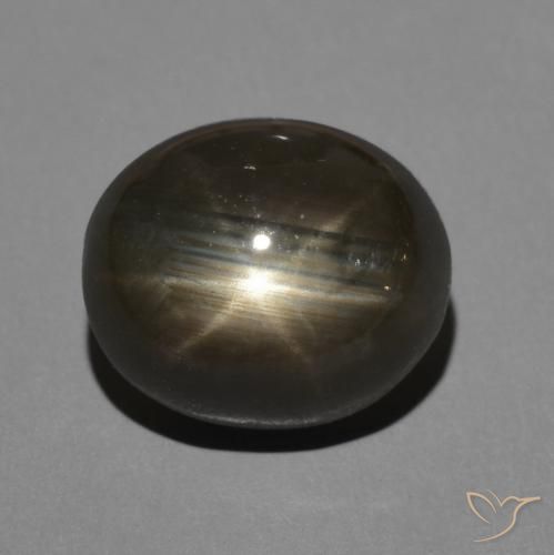 3.95ct Natürlicher Schwarz Sternsaphir, Oval, Lichtundurchlässig