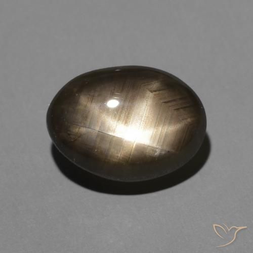 2.47ct Natürlicher Schwarz Sternsaphir, Oval, Lichtundurchlässig