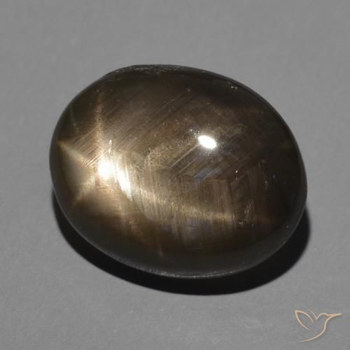 9,17 ctw natürlicher Schwarz Sternsaphir, Oval, Lichtundurchlässig