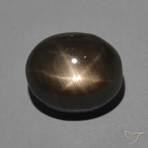 4.27ct Natürlicher Schwarz Sternsaphir, Oval, Lichtundurchlässig