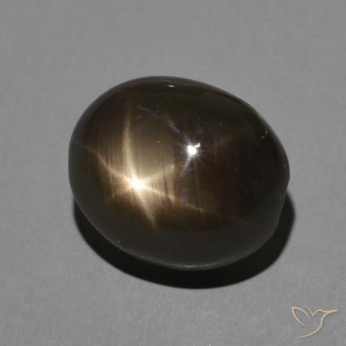 9,17 ctw natürlicher Schwarz Sternsaphir, Oval, Lichtundurchlässig