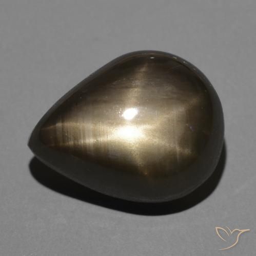4.54ct Natürlicher Schwarz Sternsaphir, Birnenform, Lichtundurchlässig