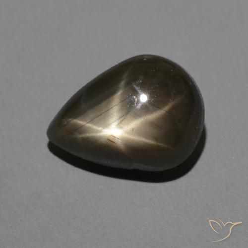 2.50ct Natürlicher Schwarz Sternsaphir, Birnenform, Lichtundurchlässig