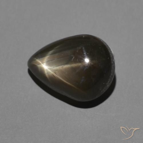 9,17 ctw natürlicher Schwarz Sternsaphir, Birnenform, Lichtundurchlässig