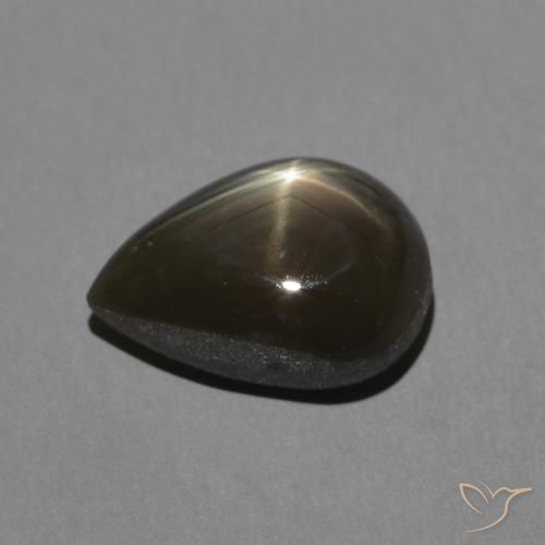 9,17 ctw natürlicher Schwarz Sternsaphir, Birnenform, Lichtundurchlässig