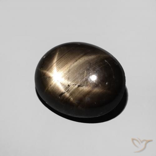 9,17 ctw natürlicher Schwarz Sternsaphir, Oval, Lichtundurchlässig