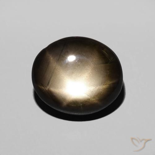 3.55ct Natürlicher Schwarz Sternsaphir, Oval, Lichtundurchlässig