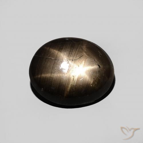 3.44ct Natürlicher Schwarz Sternsaphir, Oval, Lichtundurchlässig