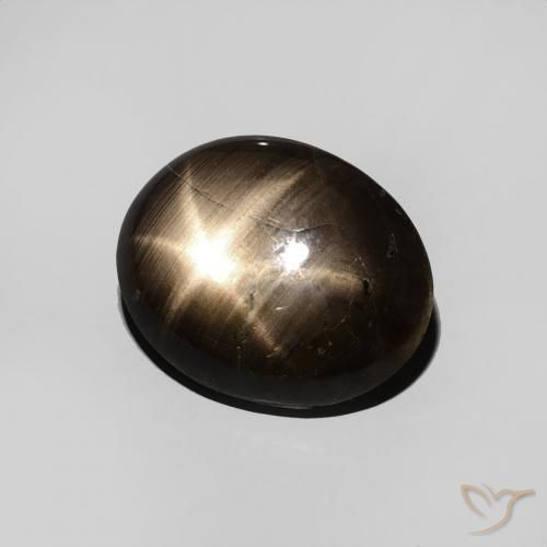 9,17 ctw natürlicher Schwarz Sternsaphir, Oval, Lichtundurchlässig