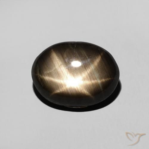 3.53ct Natürlicher Schwarz Sternsaphir, Oval, Lichtundurchlässig