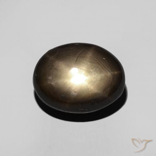 3.95ct Natürlicher Schwarz Sternsaphir, Oval, Lichtundurchlässig