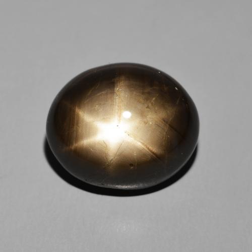 17.54ct Natürlicher Schwarz Sternsaphir, Oval, Lichtundurchlässig