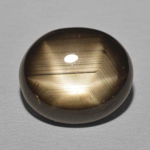 20.30ct Natürlicher Schwarz Sternsaphir, Oval, Lichtundurchlässig
