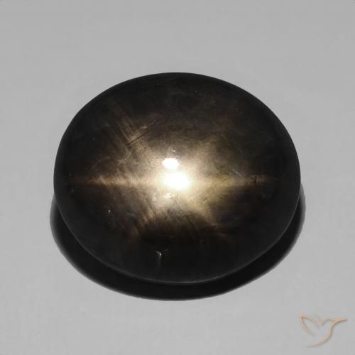 19.98ct Natürlicher Schwarz Sternsaphir, Oval, Lichtundurchlässig