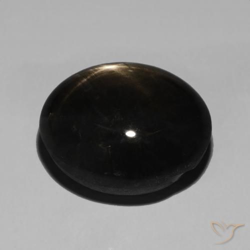 9,17 ctw natürlicher Schwarz Sternsaphir, Oval, Lichtundurchlässig