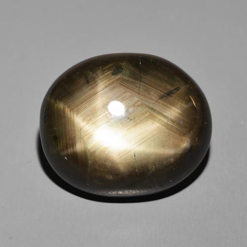 34.34ct Natürlicher Schwarz Sternsaphir, Oval, Lichtundurchlässig