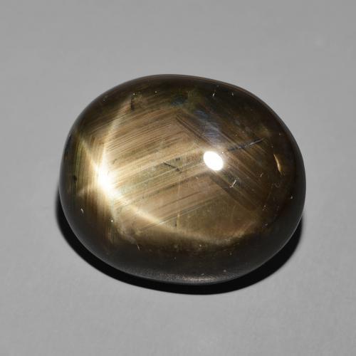 9,17 ctw natürlicher Schwarz Sternsaphir, Oval, Lichtundurchlässig