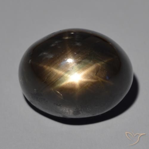 9,17 ctw natürlicher Schwarz Sternsaphir, Oval, Lichtundurchlässig