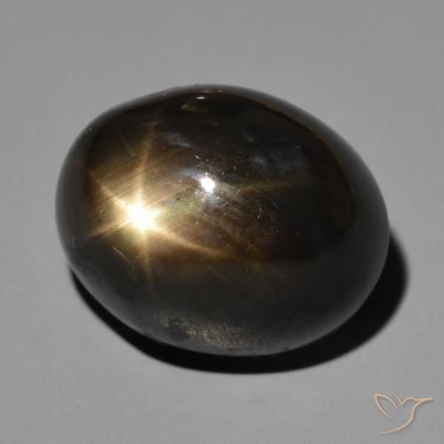 9,17 ctw natürlicher Schwarz Sternsaphir, Oval, Lichtundurchlässig