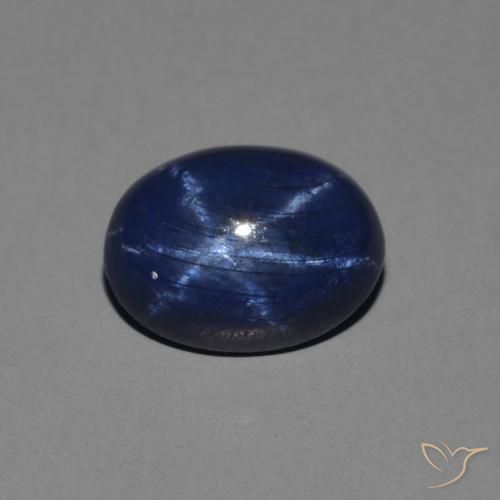 1.38ct Natürlicher tiefblau Sternsaphir, Oval, Lichtundurchlässig
