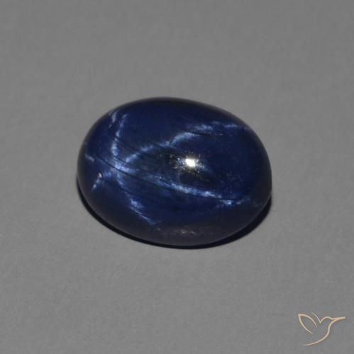 9,17 ctw natürlicher tiefblau Sternsaphir, Oval, Lichtundurchlässig