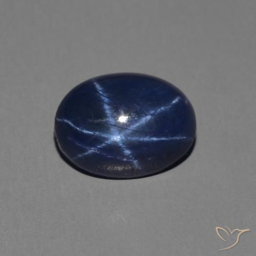1.40ct Natürlicher tiefblau Sternsaphir, Oval, Lichtundurchlässig