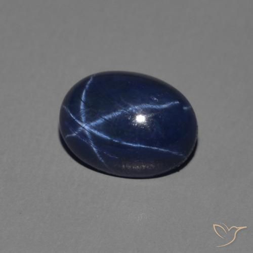 9,17 ctw natürlicher tiefblau Sternsaphir, Oval, Lichtundurchlässig