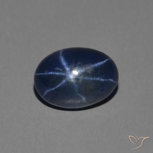 9,17 ctw natürlicher dunkelblau Sternsaphir, Oval, Lichtundurchlässig