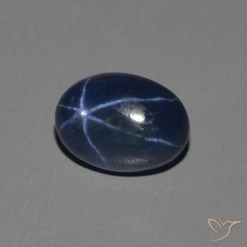 9,17 ctw natürlicher dunkelblau Sternsaphir, Oval, Lichtundurchlässig