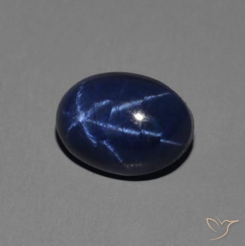 9,17 ctw natürlicher tiefblau Sternsaphir, Oval, Lichtundurchlässig