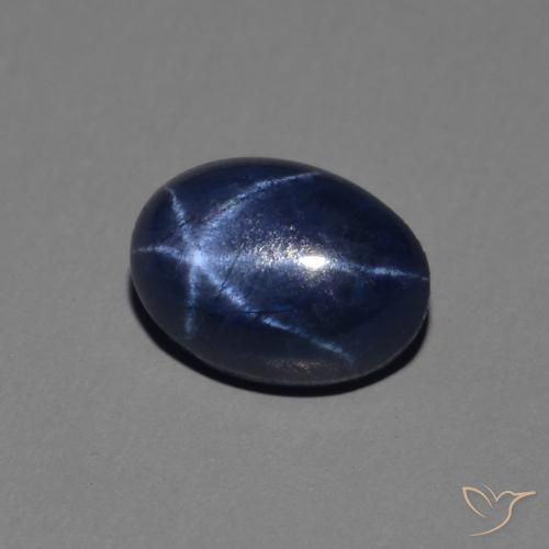 9,17 ctw natürlicher tiefblau Sternsaphir, Oval, Lichtundurchlässig