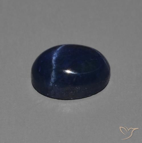 9,17 ctw natürlicher tiefblau Sternsaphir, Oval, Lichtundurchlässig