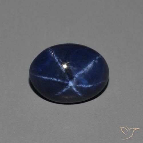1.48ct Natürlicher tiefblau Sternsaphir, Oval, Lichtundurchlässig
